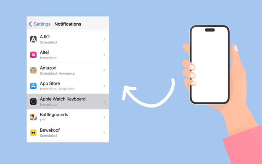 Comment désactiver la notification de saisie au clavier de l’Apple Watch sur l’iPhone