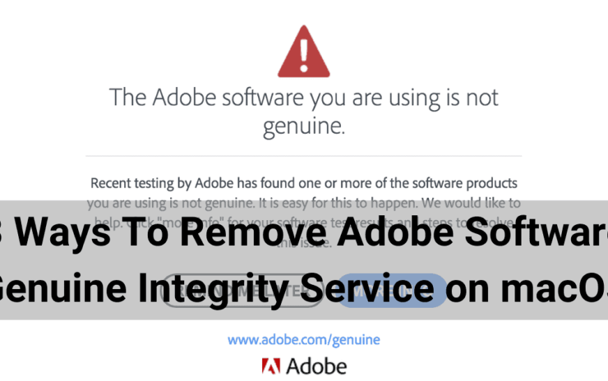 Comment supprimer le service d’intégrité authentique du logiciel Adobe sur macOS