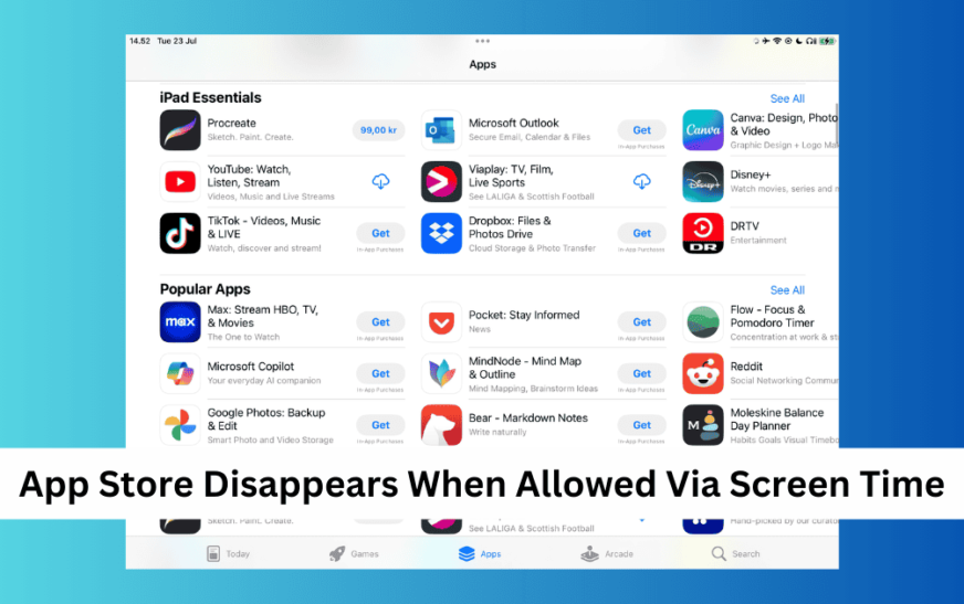 Comment réparer l’App Store disparaît lorsqu’il est autorisé via le temps d’écran