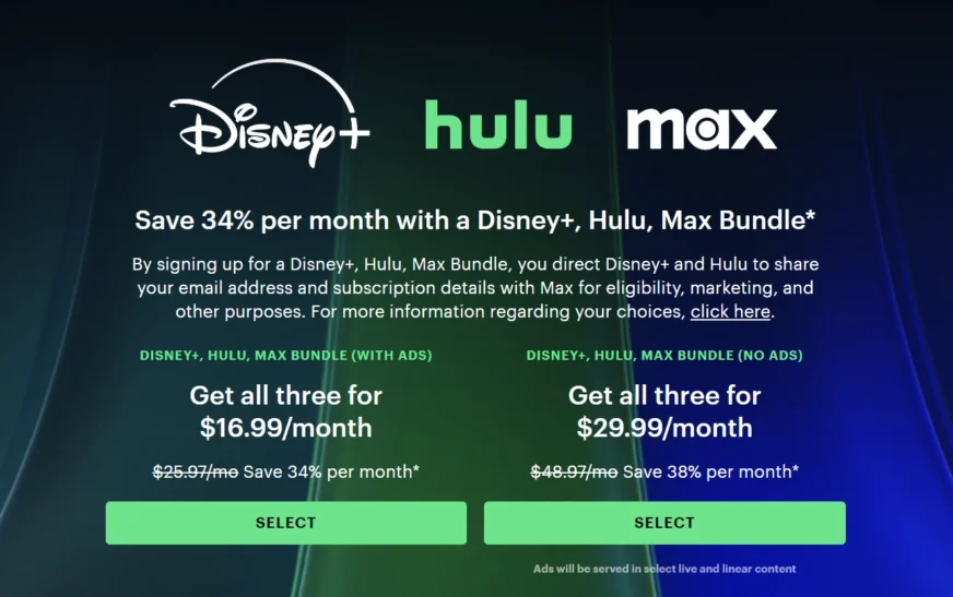 Le nouveau forfait combine Disney+, HBO Max et Hulu, à partir de 16,99 $ par mois