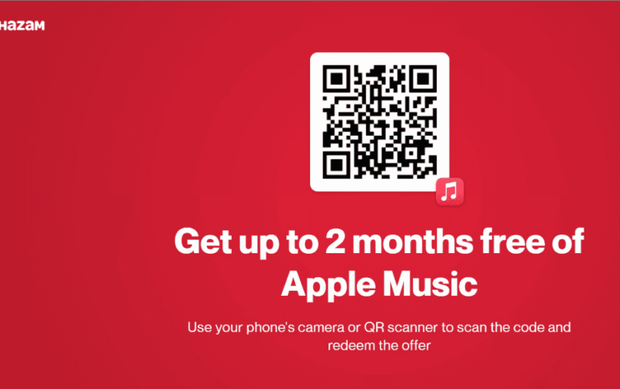 Shazam Apple Music 3 mois gratuits est désormais réduit à 2 mois