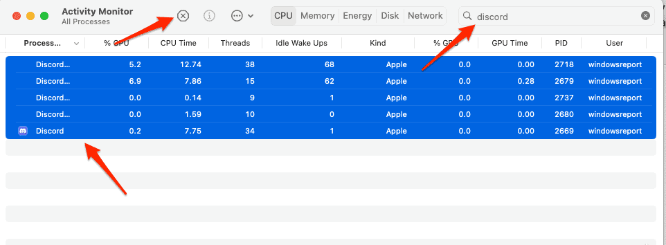 discord bloqué sur discord_end téléchargement de la mise à jour 1 sur 1 mac