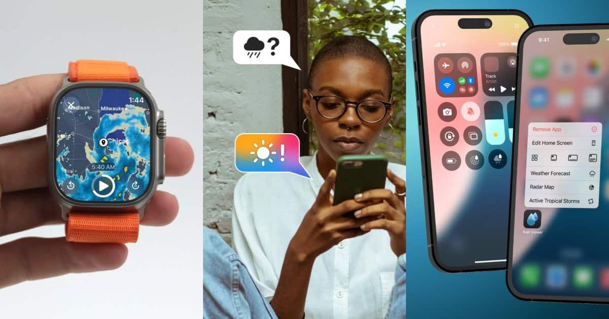 Rain Viewer dévoile des mises à jour majeures pour iOS 18 : intégration Siri, refonte de l’Apple Watch, etc.