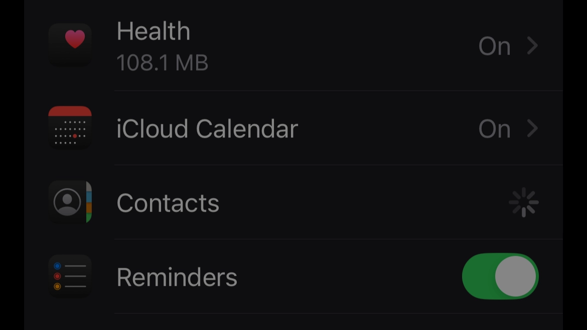 désactiver les contacts iCloud