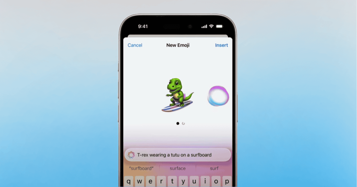 Genmoji mise à jour sur les plateformes Apple