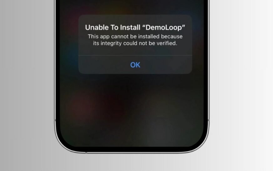 (Fixe) «Cette application ne peut pas être installée par l’intégrité car son intégrité n’a pas pu être vérifiée» sur iOS