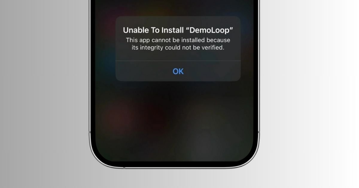 (Fixe) «Cette application ne peut pas être installée par l’intégrité car son intégrité n’a pas pu être vérifiée» sur iOS