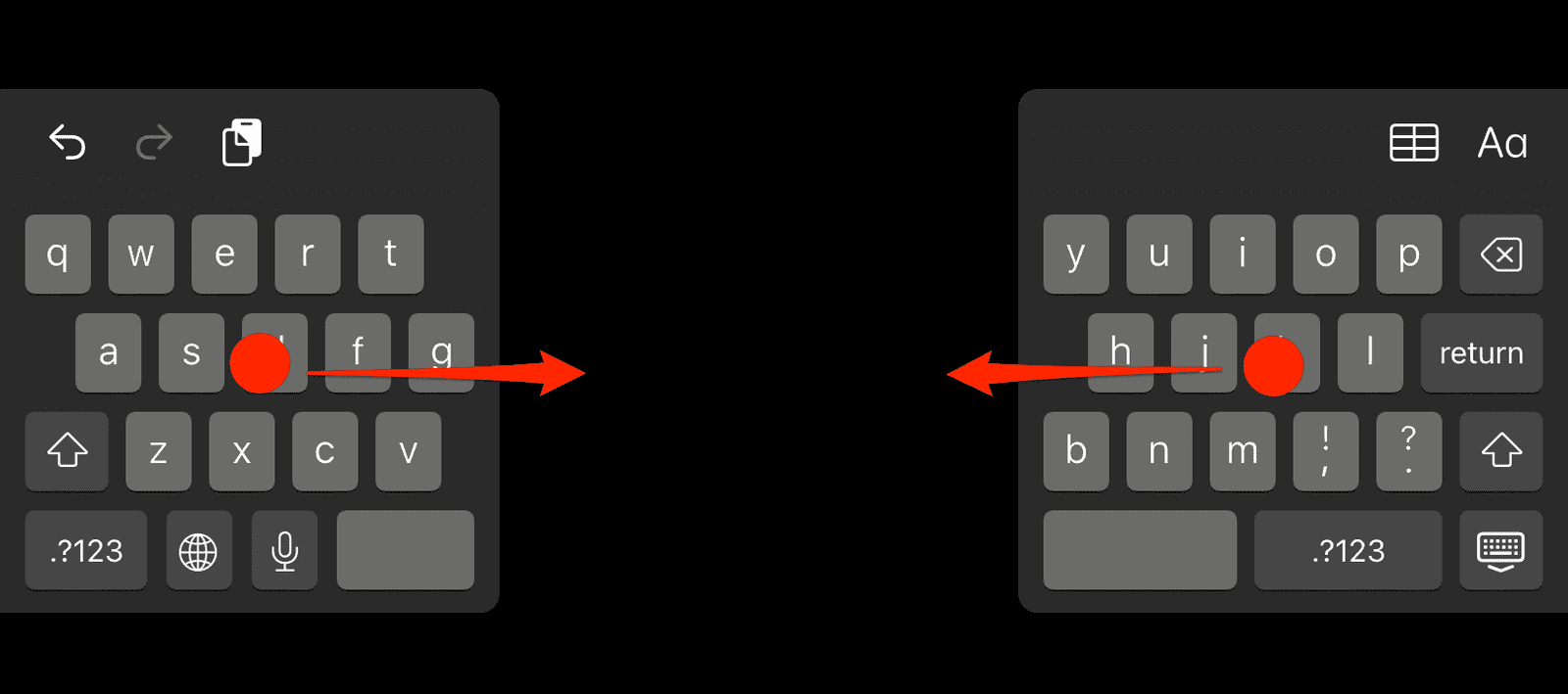 Merge_keyboards_split comment agrandir le clavier sur iPad