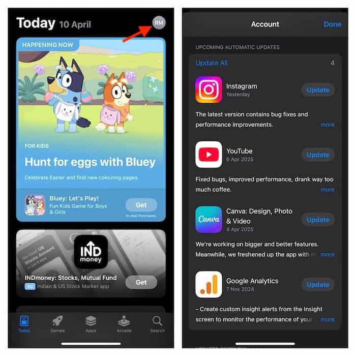 Mettre à jour les applications sur iPhone