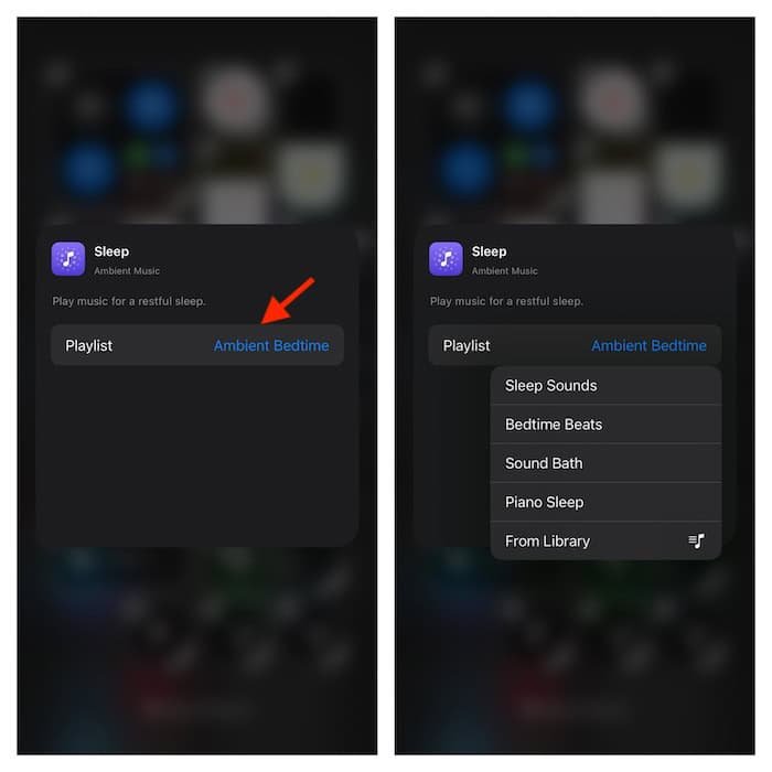 Accès et utiliser des listes de lecture de musique ambiante cachée dans le centre de contrôle de l'iPhone