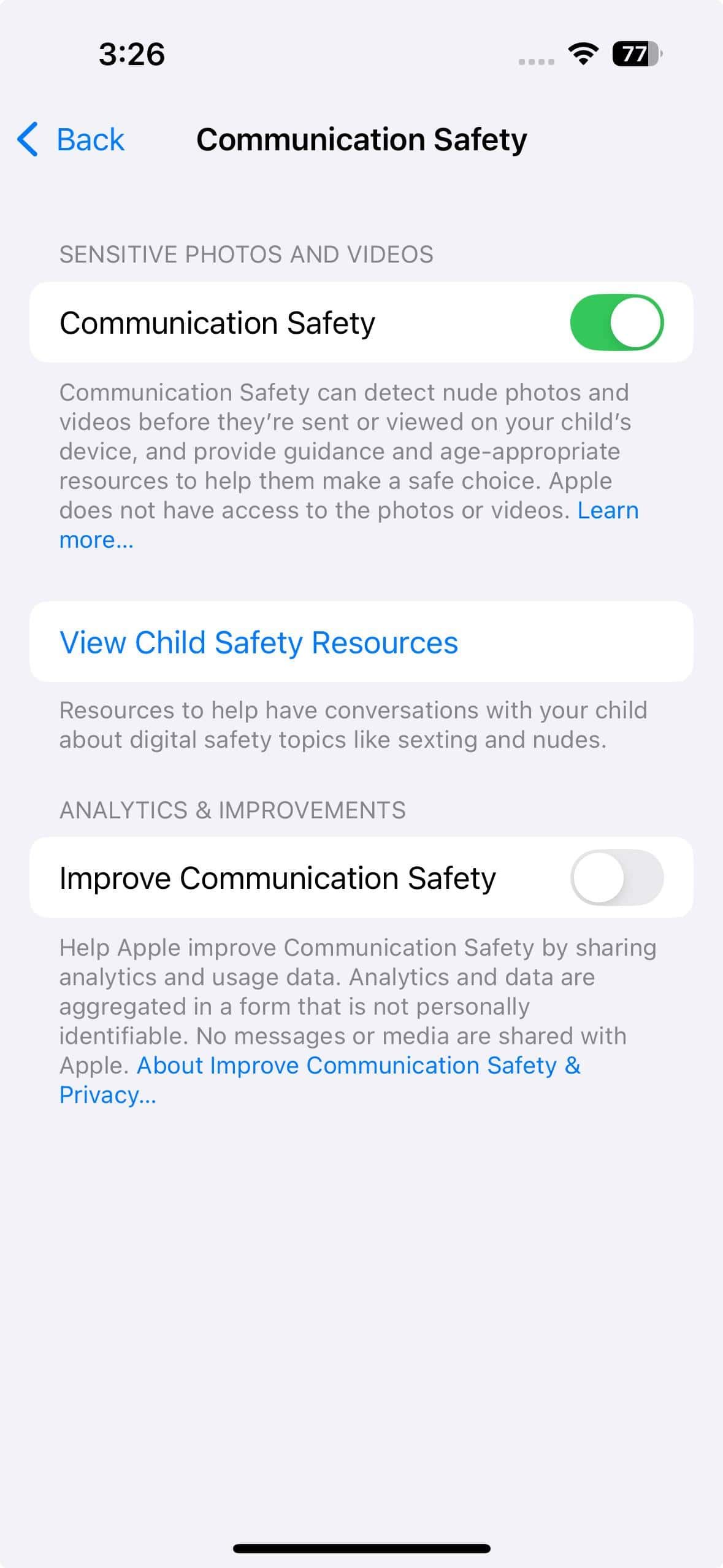 établissement de sécurité de communication