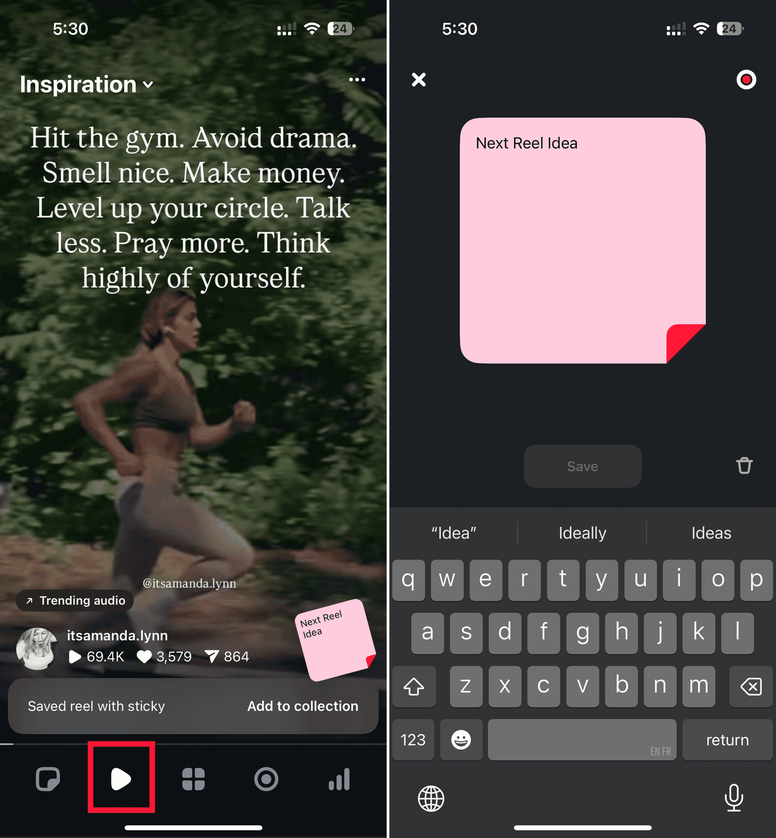 Inspiration Feed in Instagram Modifier l'application