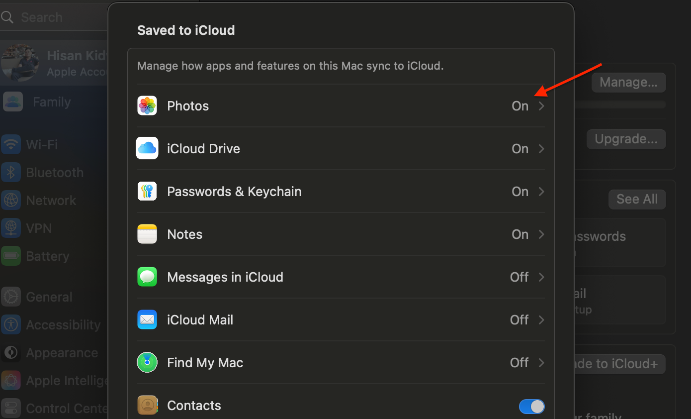 Image pour limiter iCloud fonctionnant en arrière-plan et accélérez Mac