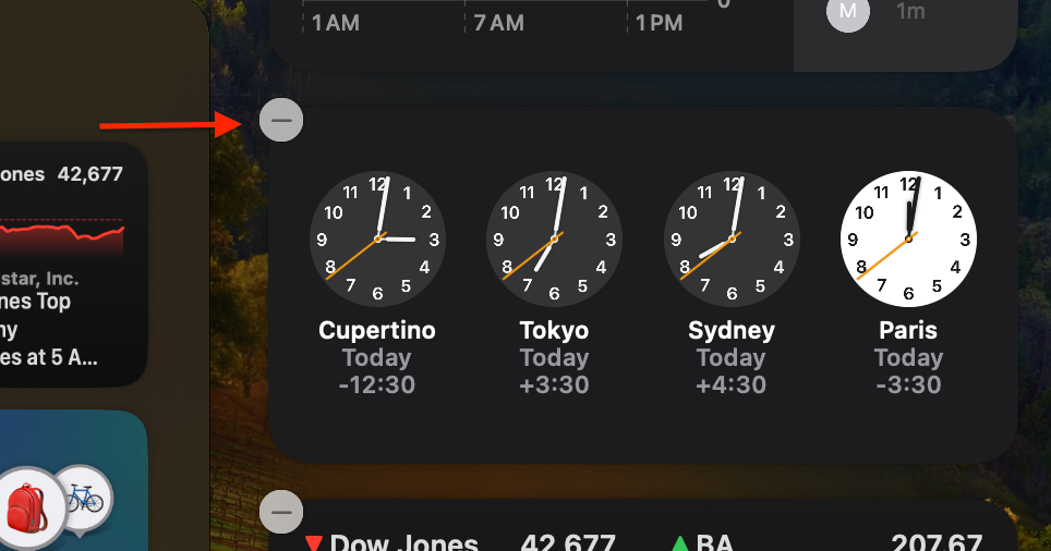Image pour supprimer les widgets et accélérer Mac