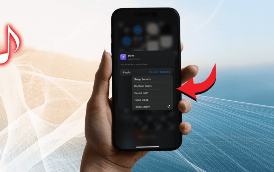 Bonne façon d’accéder et d’utiliser des listes de lecture de musique ambiante dans le centre de contrôle sur iOS 18.4