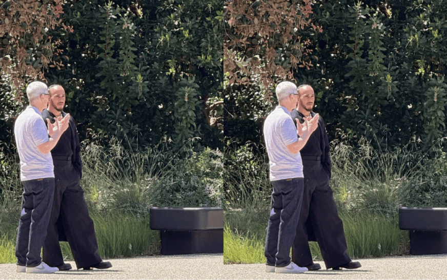 Hamilton de la Formule 1 repéré avec le PDG Tim Cook à Apple Park