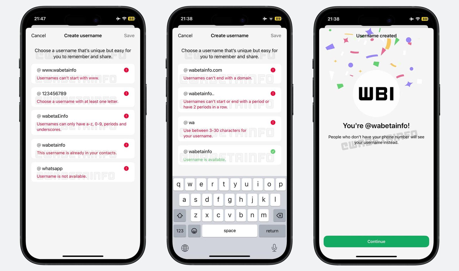 Les noms d’utilisateur WhatsApp sont en préparation, en commençant par iOS Beta