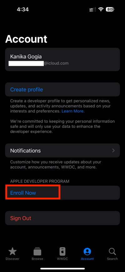 Inscrivez votre compte Apple dans le programme de développeurs Apple
