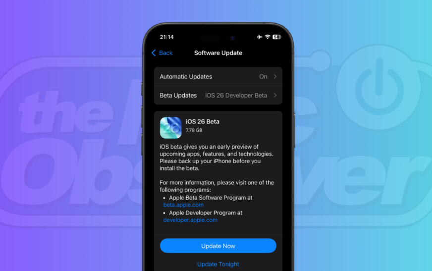 Apple met tranquillement à jour iOS 26 Developer Beta pour résoudre les premiers problèmes