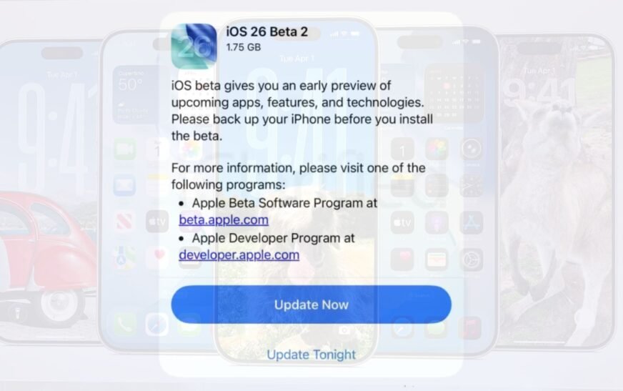Apple sort iOS 26 Beta 2 pour les développeurs