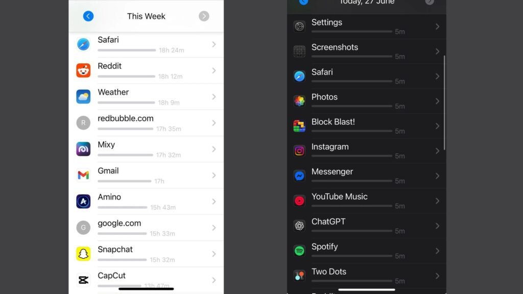 La mise à jour iOS 18.5 déclenche des rapports d'utilisation des applications inexactes
