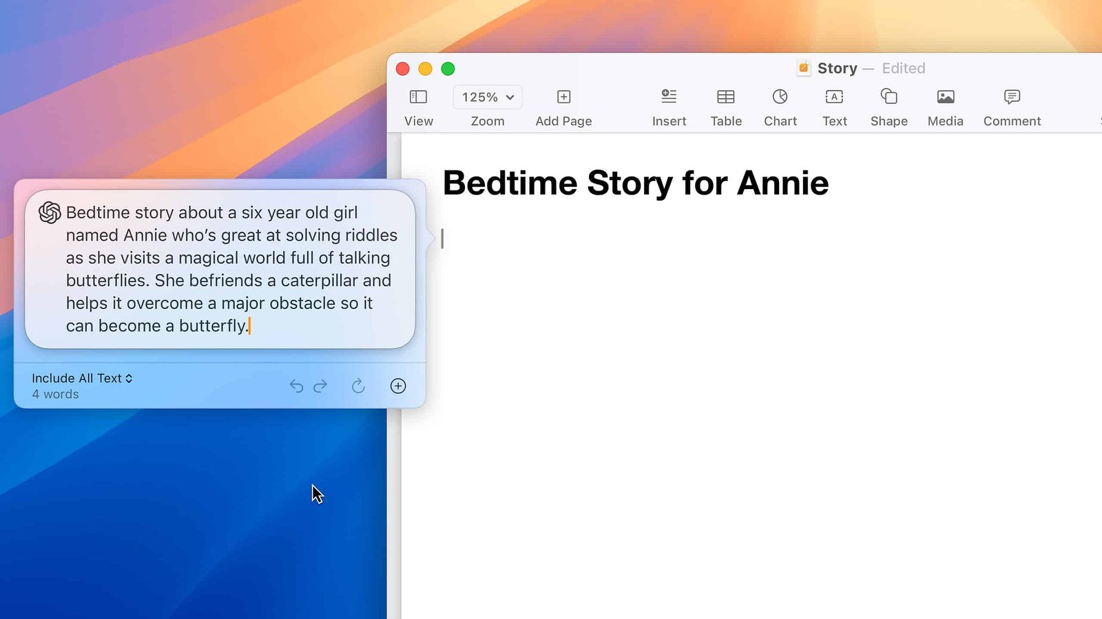 L’invite personnalisée transforme les outils d’écriture d’Apple en chatbot fonctionnel