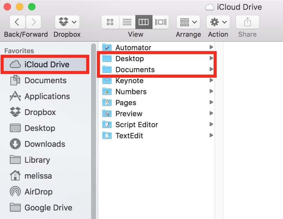 Le Finder montre où sont vos fichiers de bureau et documents dans le lecteur iCloud afin que vous puissiez les copier sur votre Mac