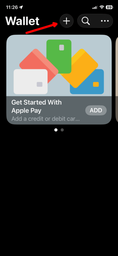 Apple Pay iPhone iOS 26 Wallet App Initial Screen