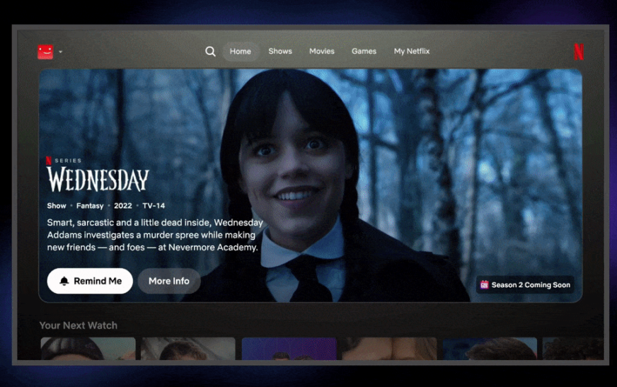 Nouveau design pour l’application Netflix TVOS maintenant disponible